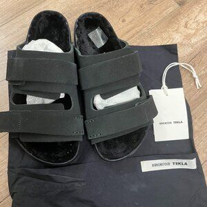 Birkenstock / Tekla Uji shoes Black Shearling NEW